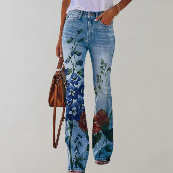 Flare-Design-Denimhose für Damen