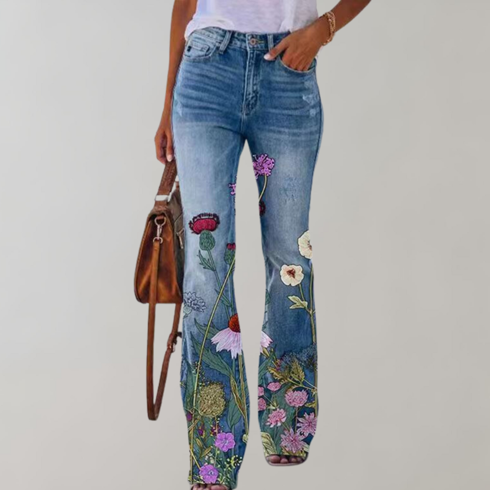 Flare-Design-Jeanshose für Damen