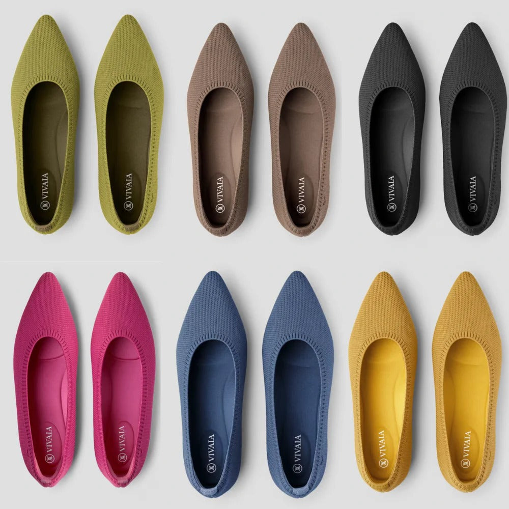 Bequeme Damen-Ballerinas mit runder Spitze