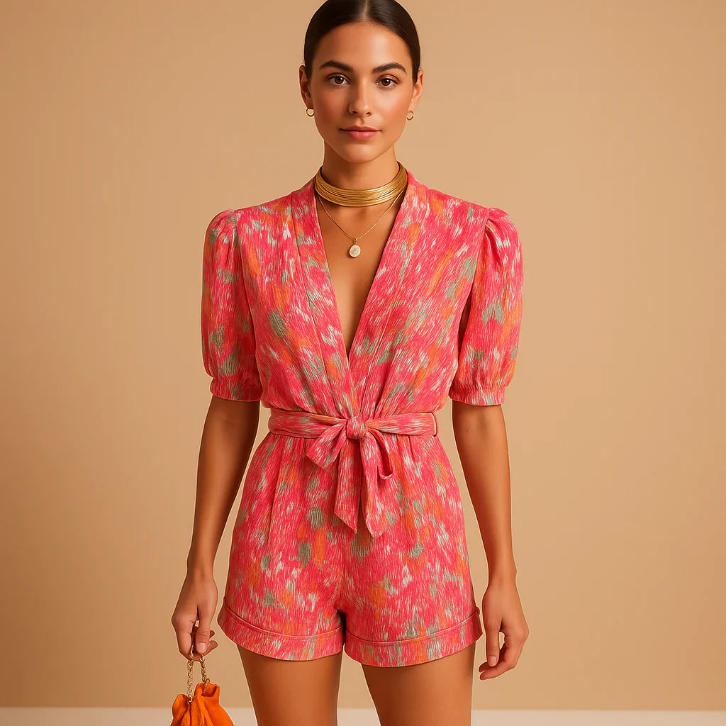 Verspielter Sommerlook mit Puffärmeln