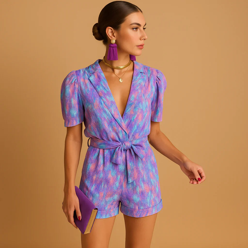 Verspielter Sommerlook mit Puffärmeln
