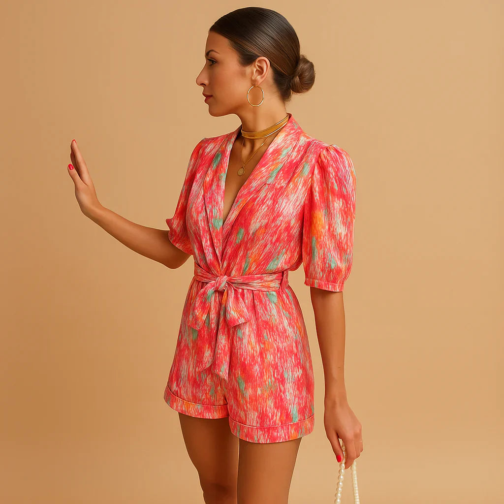 Verspielter Sommerlook mit Puffärmeln