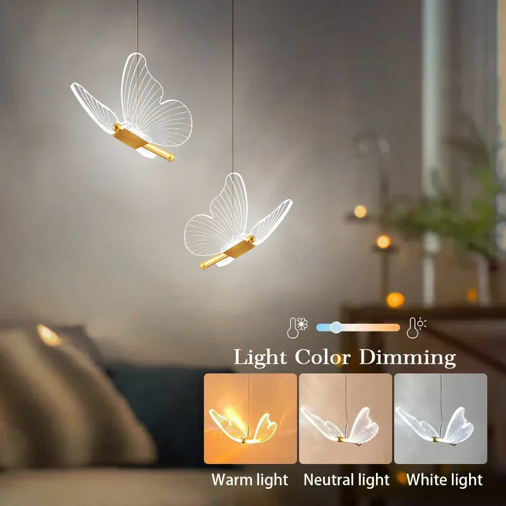 Zauberhafte LED-Schmetterlings-Pendelleuchte