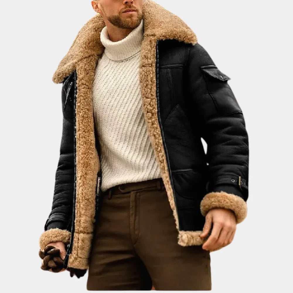 Flieger-Winterjacke aus Leder – Zeitlose Wärme mit robuster Kante
