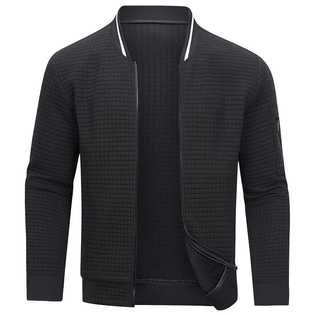Bequemer und warmer Herrenpullover mit Reißverschluss