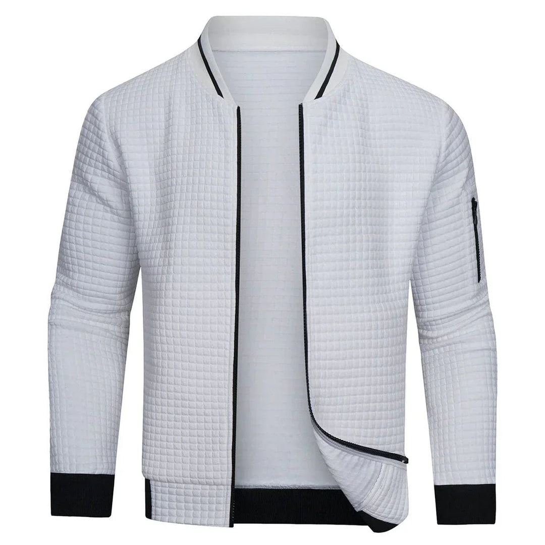Bequemer und warmer Herrenpullover mit Reißverschluss