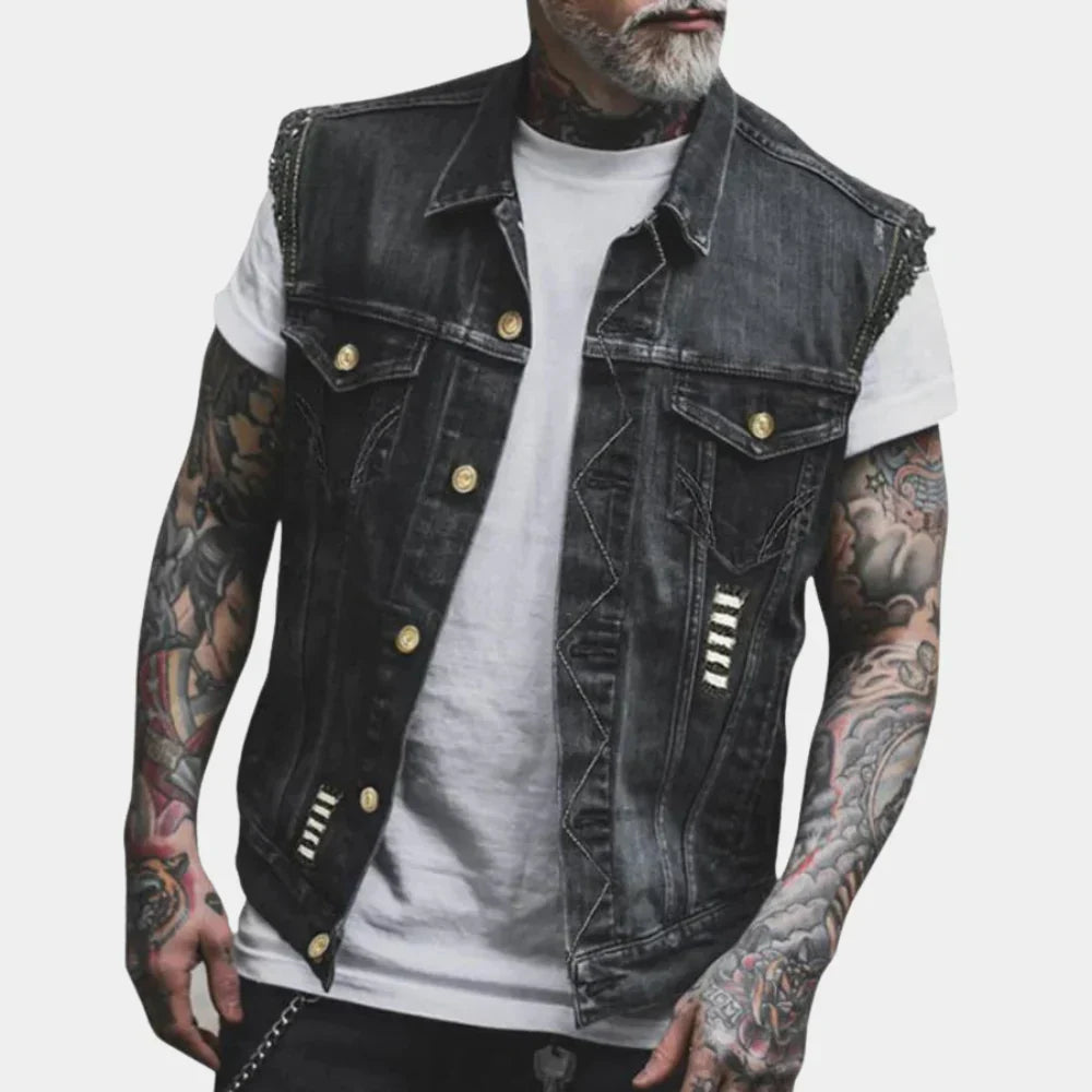 Retro Denim Herrenweste