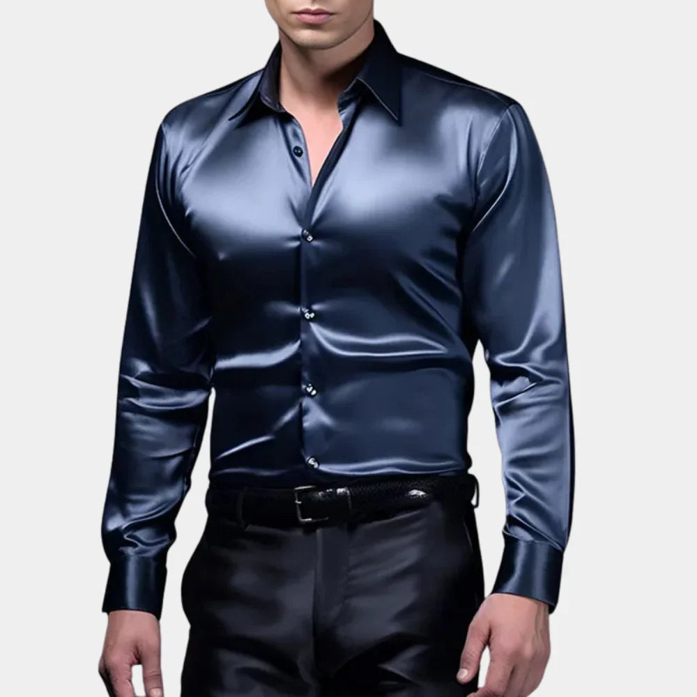 Elegantes Herrenhemd aus luxuriösem Satin