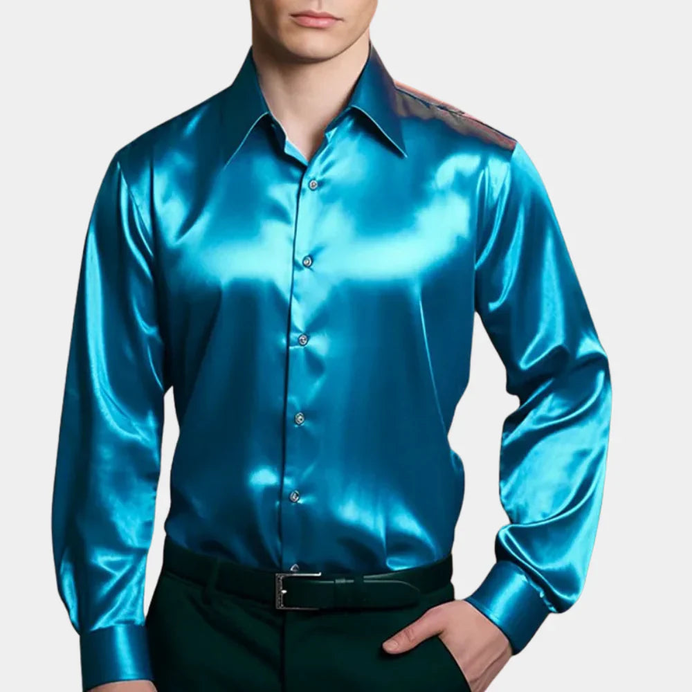 Elegantes Herrenhemd aus luxuriösem Satin