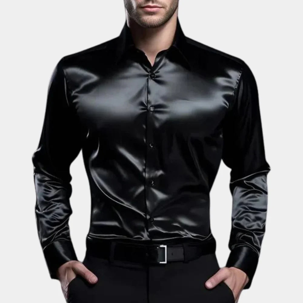 Elegantes Herrenhemd aus luxuriösem Satin