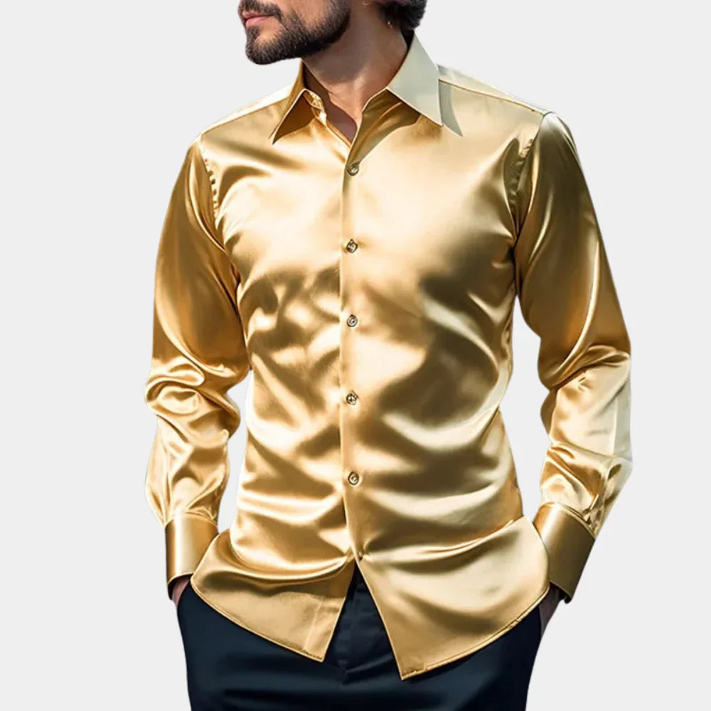 Elegantes Herrenhemd aus luxuriösem Satin
