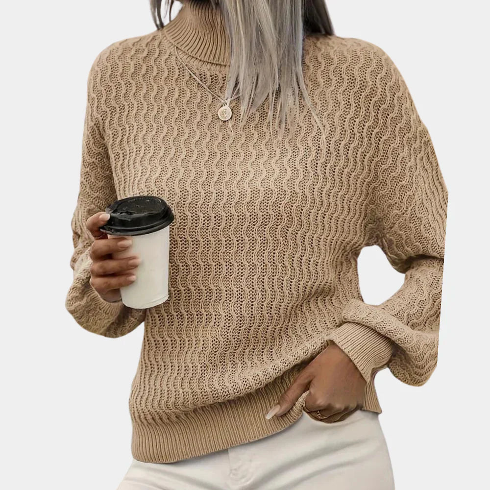 Klassischer Rollkragenpullover mit Argyle-Muster