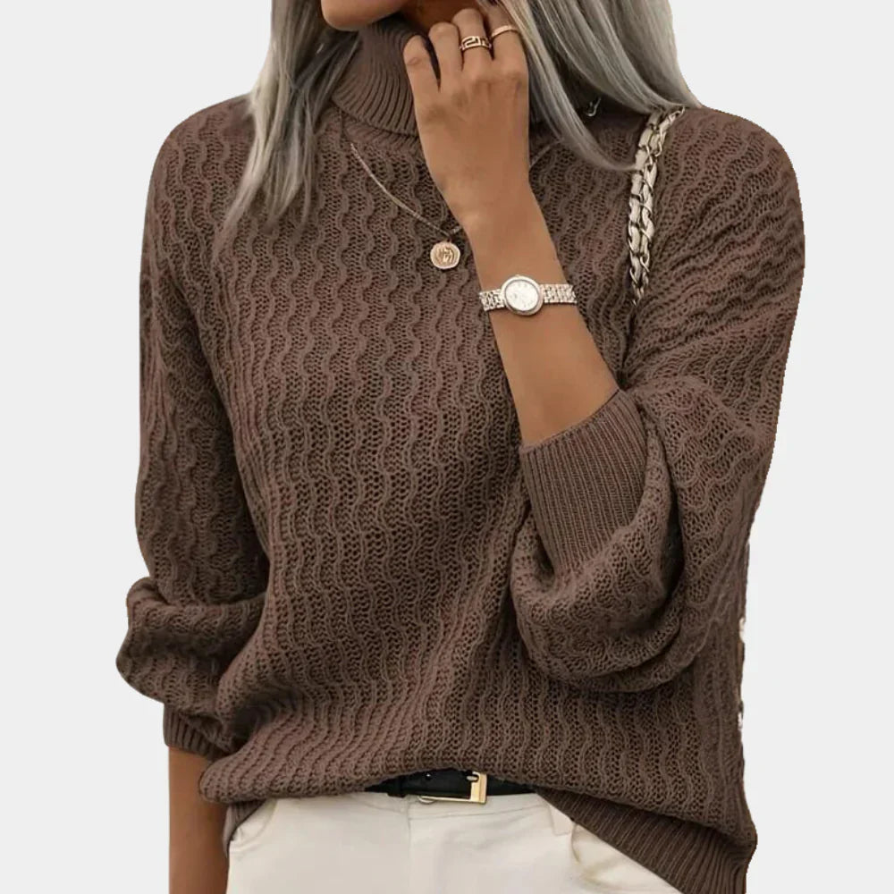 Klassischer Rollkragenpullover mit Argyle-Muster