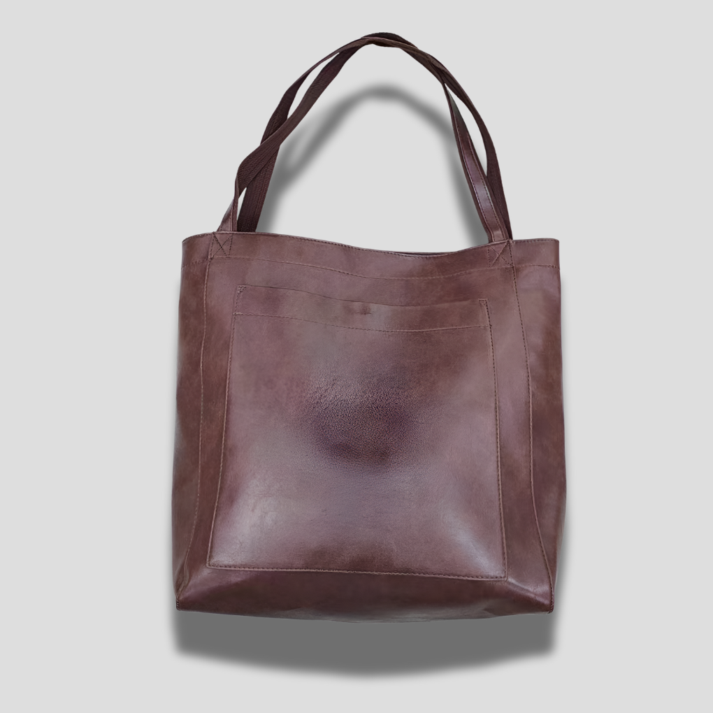 Luxuriöse vegane Leder-Tote-Schultertasche für Damen