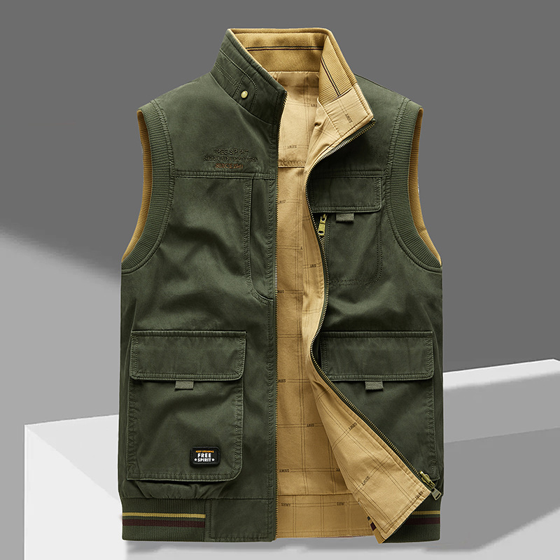 Herren Elegante Utility Weste aus Baumwolle