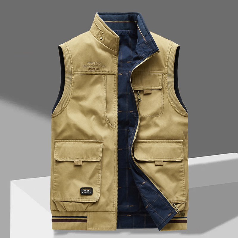 Herren Elegante Utility Weste aus Baumwolle