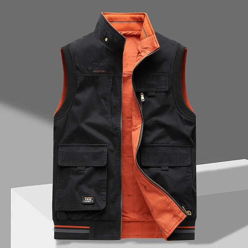 Herren Elegante Utility Weste aus Baumwolle