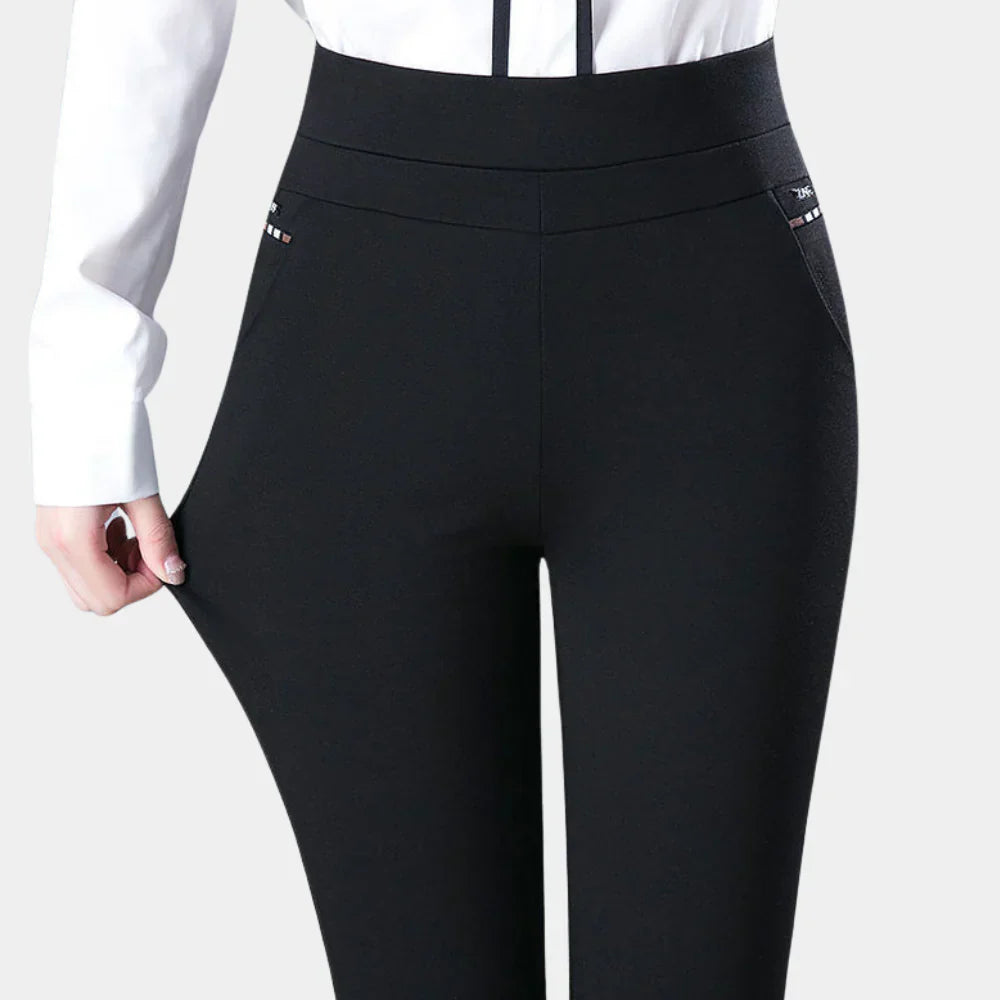 Stretch-Hose mit hoher Taille und bequemer Passform