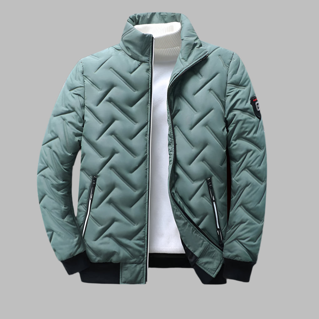Herren-Windjacke mit durchgehendem Reißverschluss