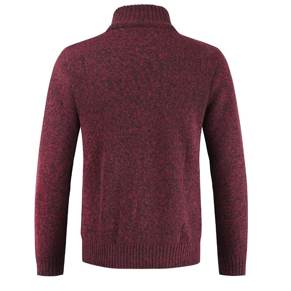 Herren Strickpullover mit Reißverschluss und Kapuze
