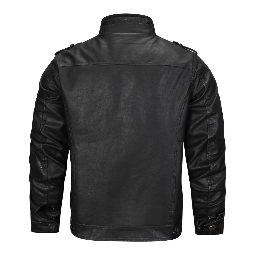 Schwarze Lederjacke für Herren