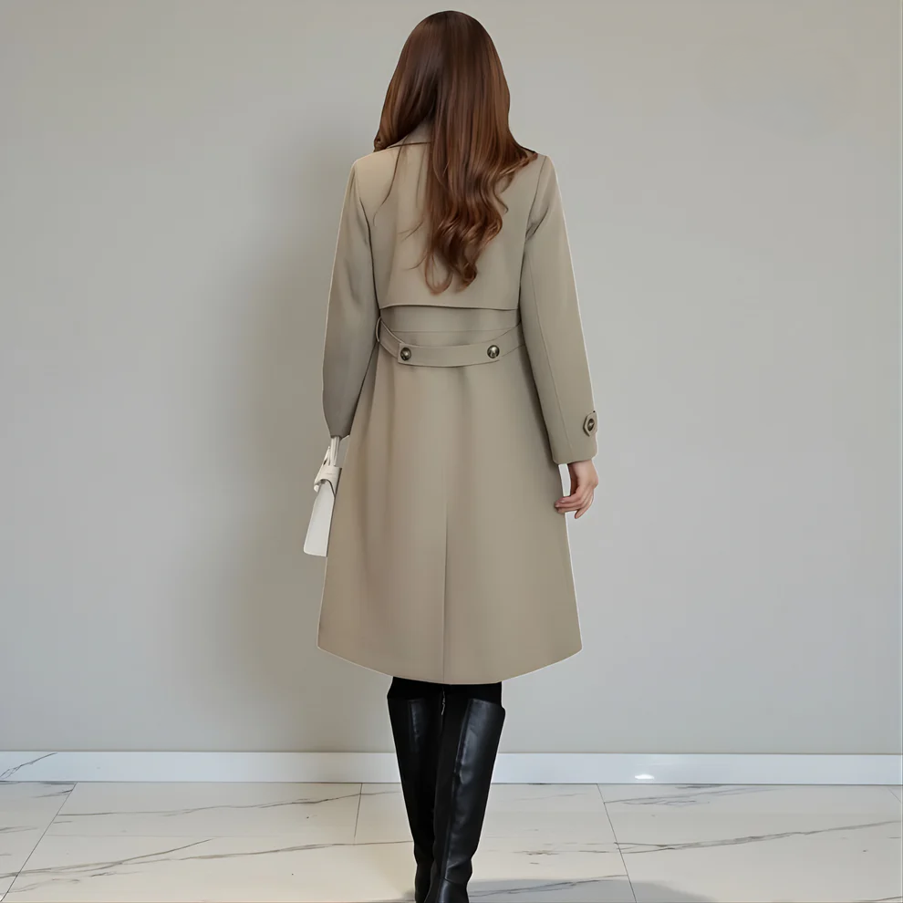 Damen Eleganter Trenchcoat mit Taillengürtel