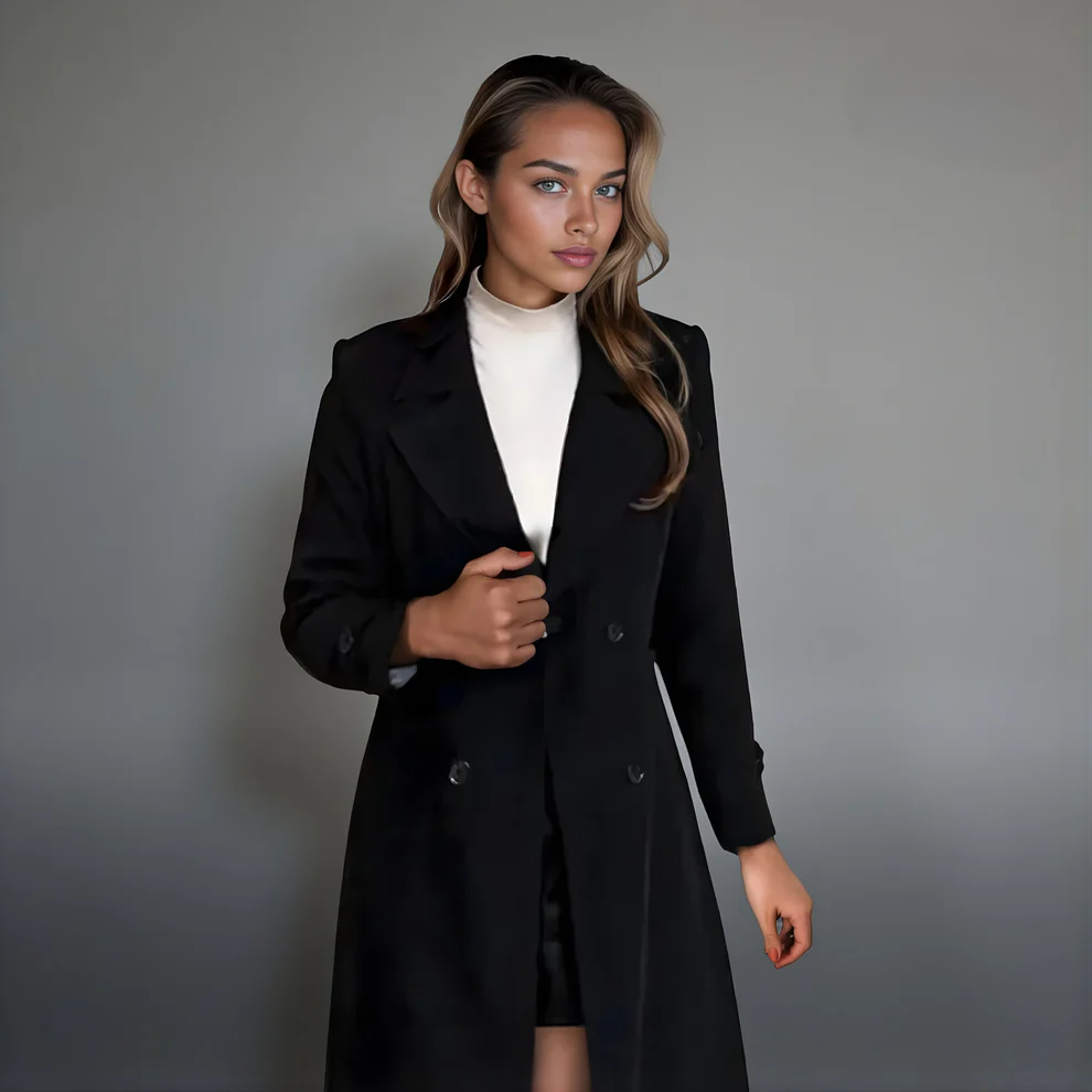 Damen Eleganter Trenchcoat mit Taillengürtel