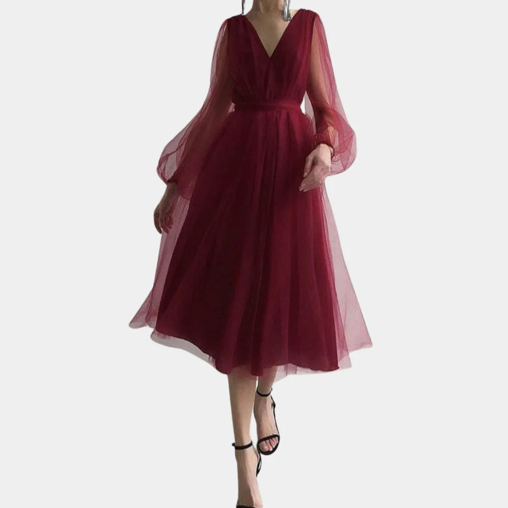 Midikleid mit Vintage-Spitzendetail