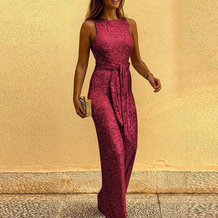 Festlicher Glänzender Damen-Jumpsuit