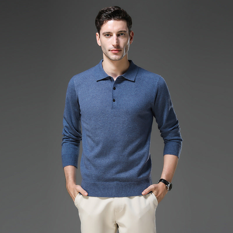 Herren Eleganter Pullover mit Polokragen
