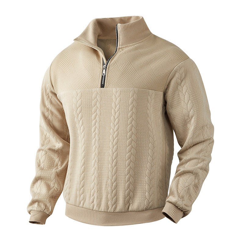 Herren Eleganter Pullover mit Viertelreißverschluss