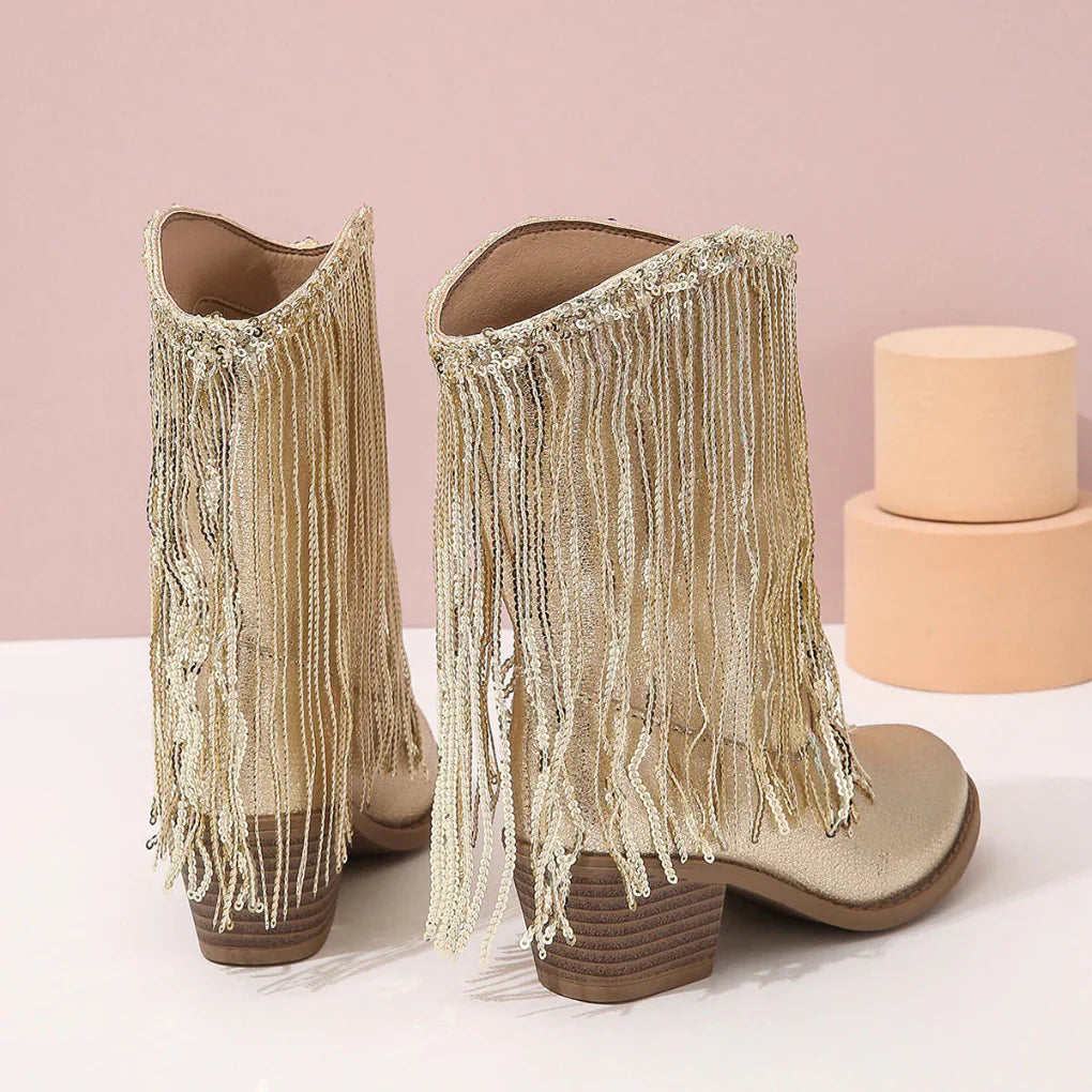 Elegante Stiefeletten mit Quaste für Mädchen