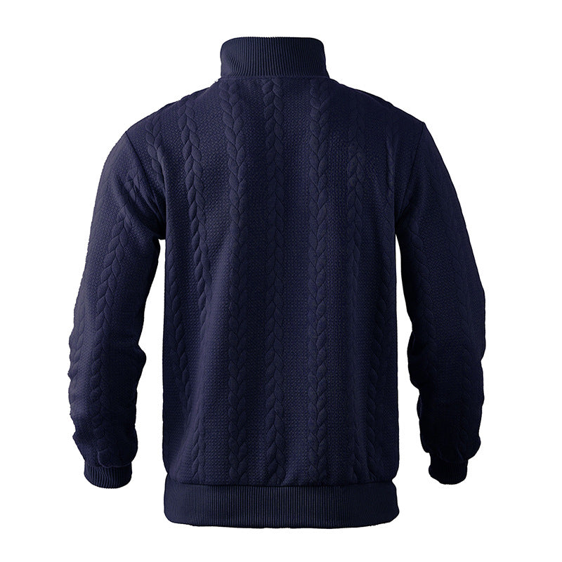 Herren Eleganter Pullover mit Viertelreißverschluss