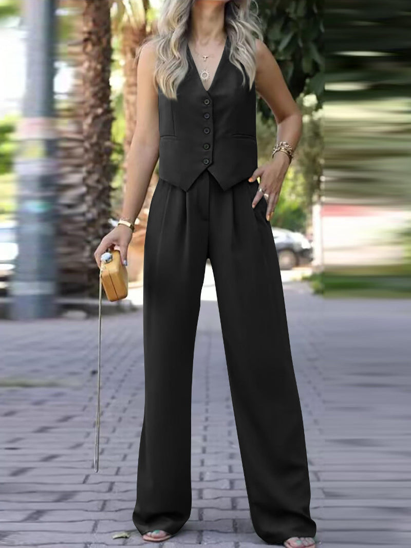 Elegantes ärmelloses Blazer-Set für Damen
