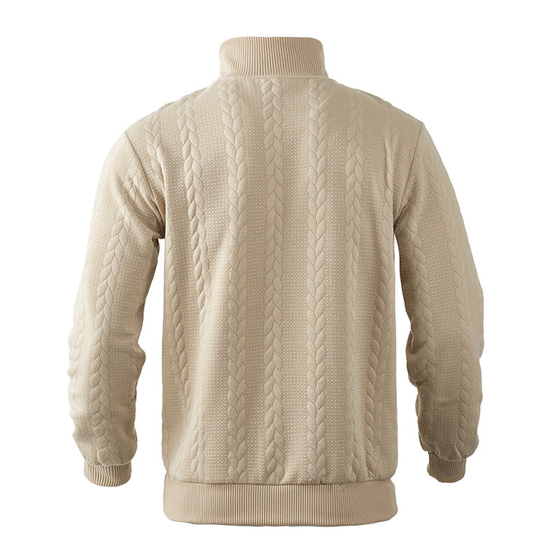 Herren Eleganter Pullover mit Viertelreißverschluss