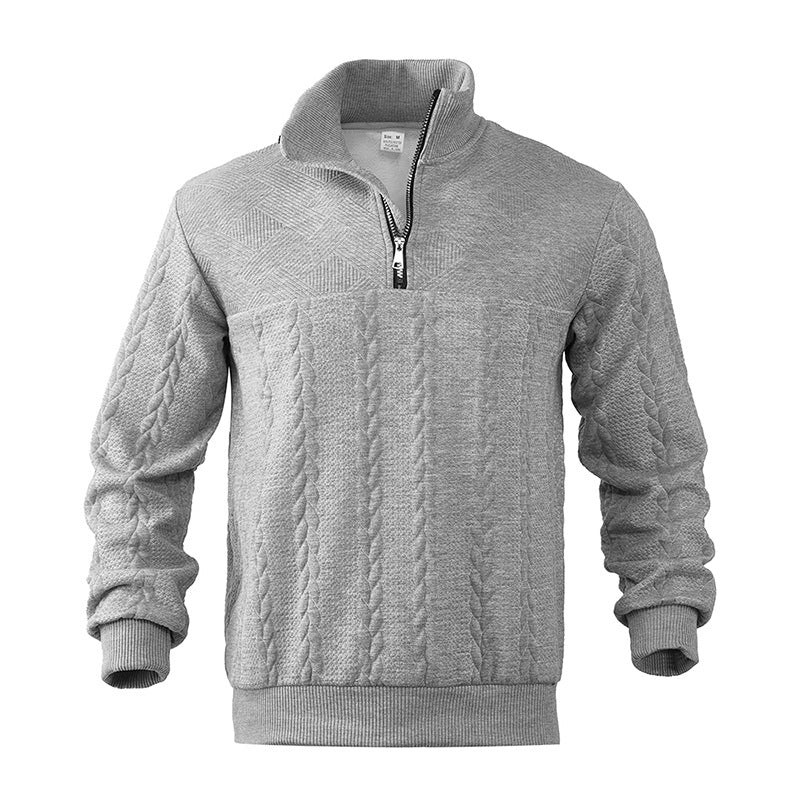 Herren Eleganter Pullover mit Viertelreißverschluss