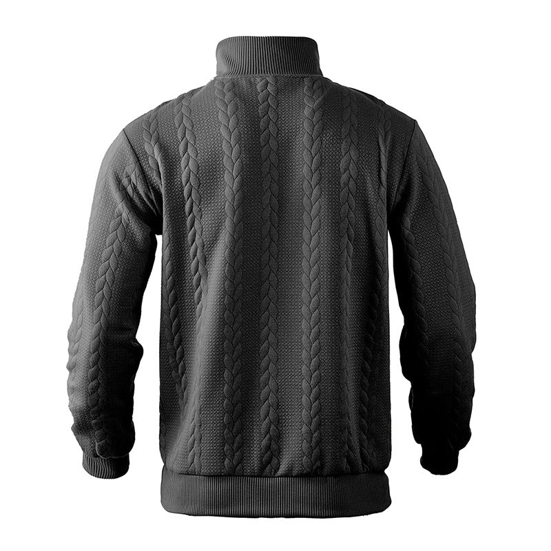 Herren Eleganter Pullover mit Viertelreißverschluss