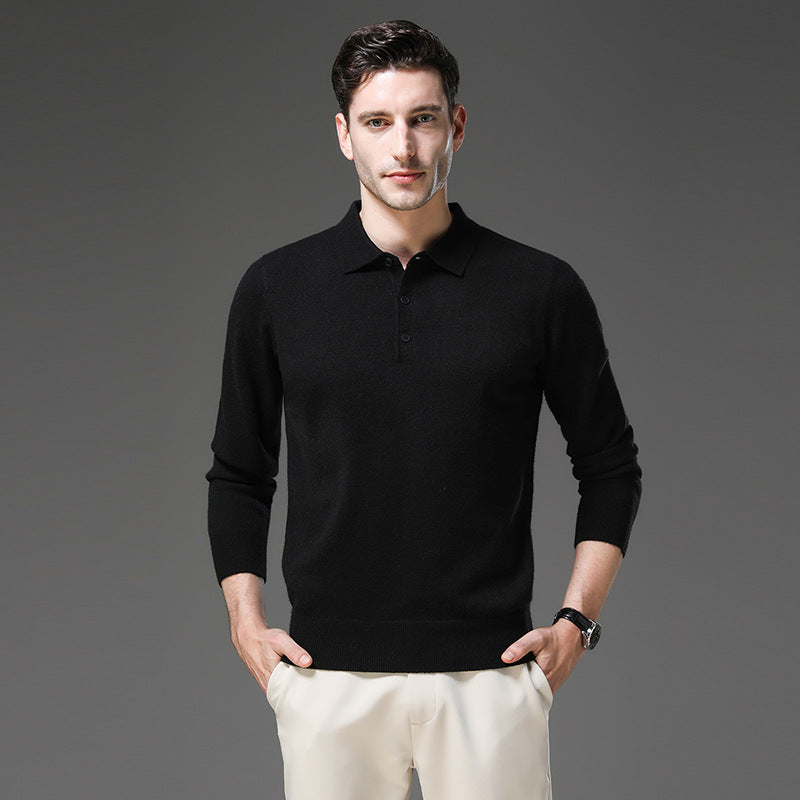 Herren Eleganter Pullover mit Polokragen