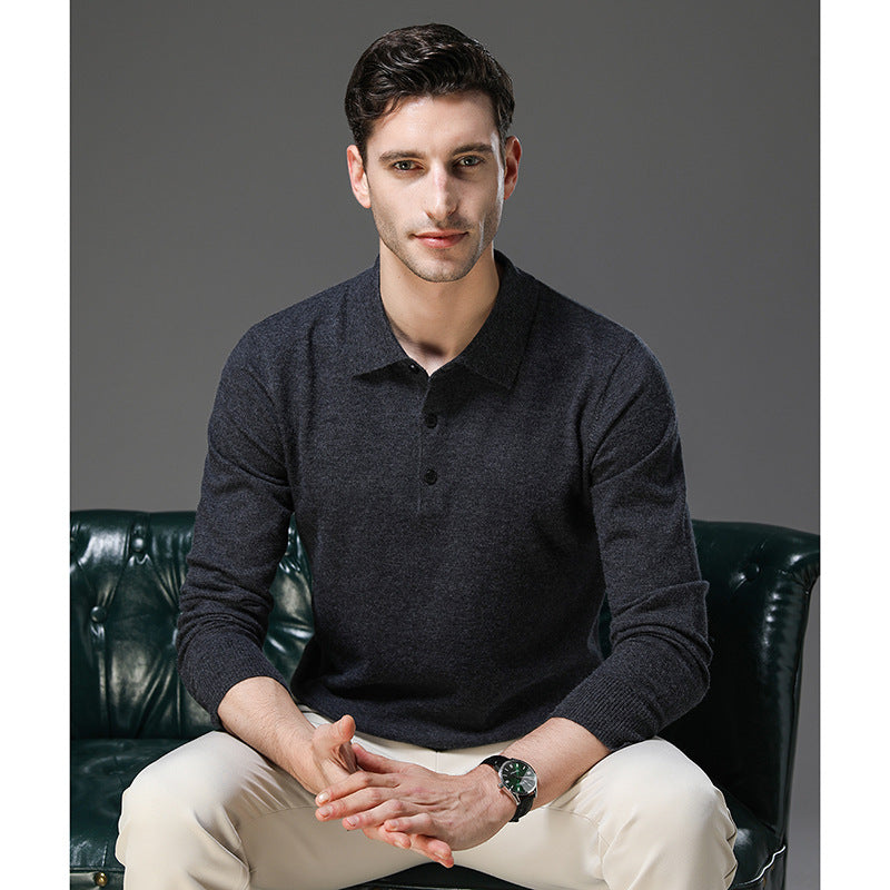 Herren Eleganter Pullover mit Polokragen