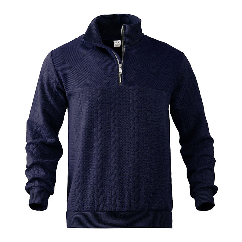 Herren Eleganter Pullover mit Viertelreißverschluss