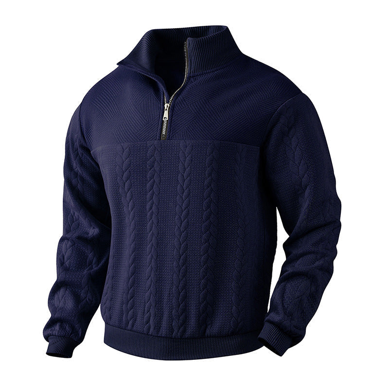 Herren Eleganter Pullover mit Viertelreißverschluss
