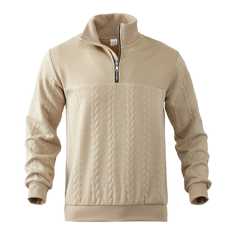 Herren Eleganter Pullover mit Viertelreißverschluss