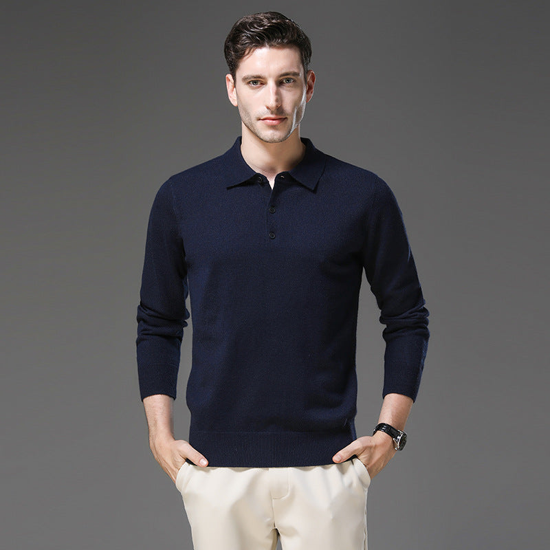 Herren Eleganter Pullover mit Polokragen