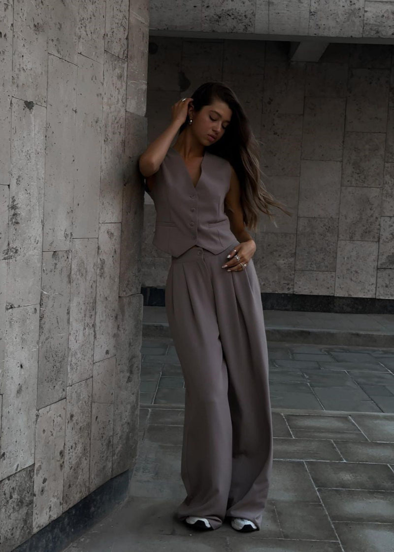 Elegantes ärmelloses Blazer-Set für Damen