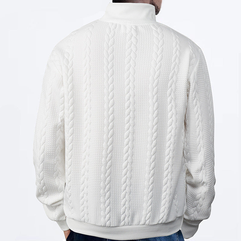 Herren Eleganter Pullover mit Viertelreißverschluss
