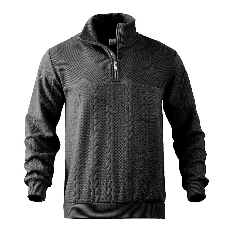 Herren Eleganter Pullover mit Viertelreißverschluss