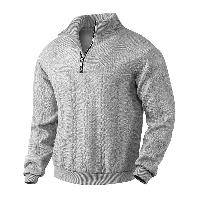 Herren Eleganter Pullover mit Viertelreißverschluss