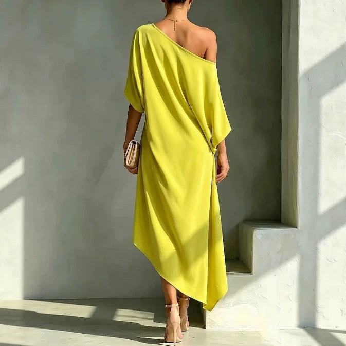 Damen Elegantes Asymmetrisches Kleid