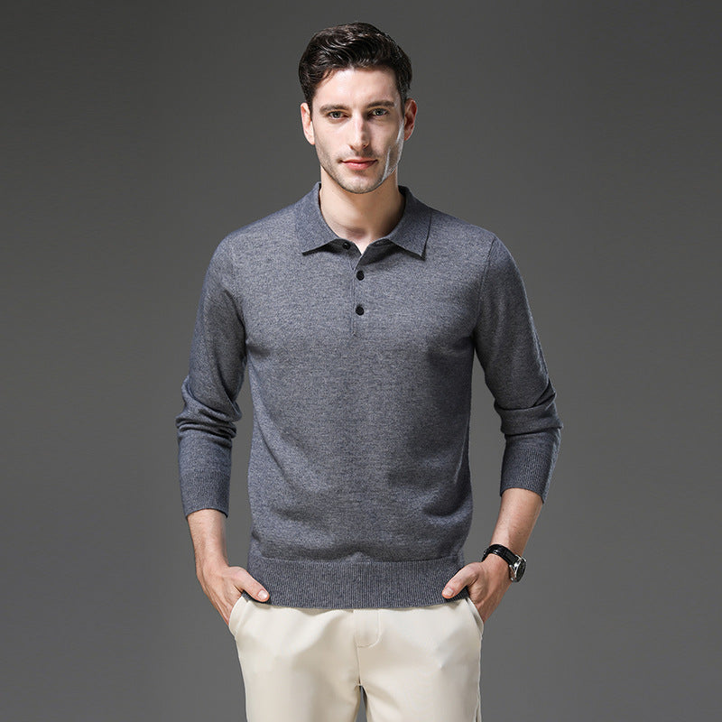 Herren Eleganter Pullover mit Polokragen