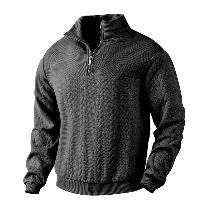 Herren Eleganter Pullover mit Viertelreißverschluss